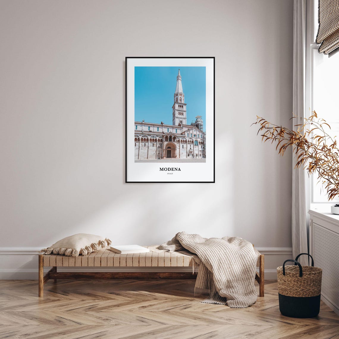 Modena Italy Duomo Cathedral Bell Tower Romanesque View Poster - Image 3