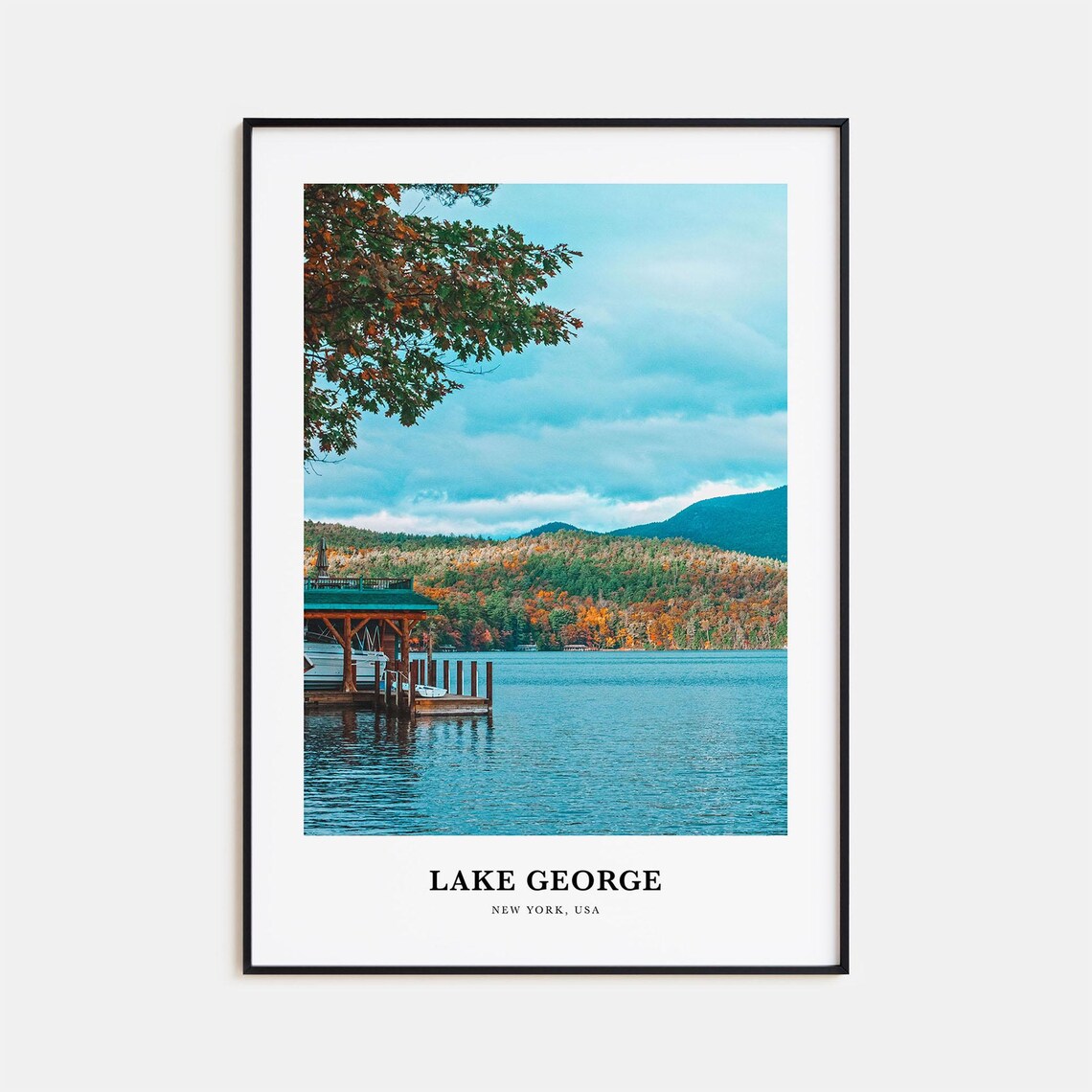 Lake George Travel Poster, New York Wall Art