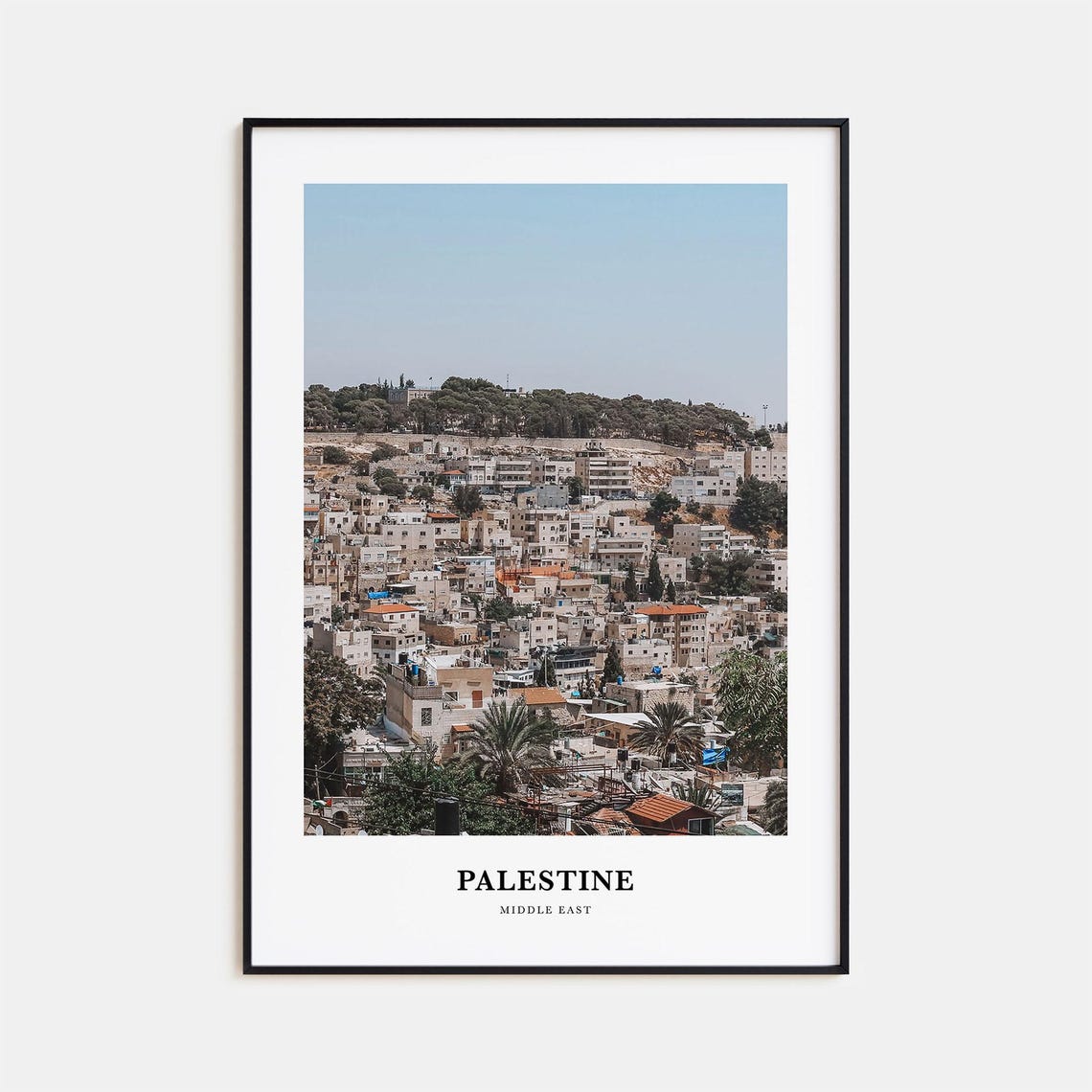 Palestine Middle East Hillside Town Photo Heritage Wall Poster
