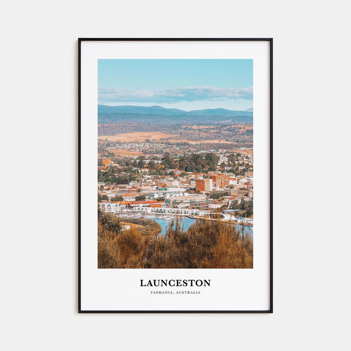 Launceston Tasmania Australia Riverside City Panorama Poster