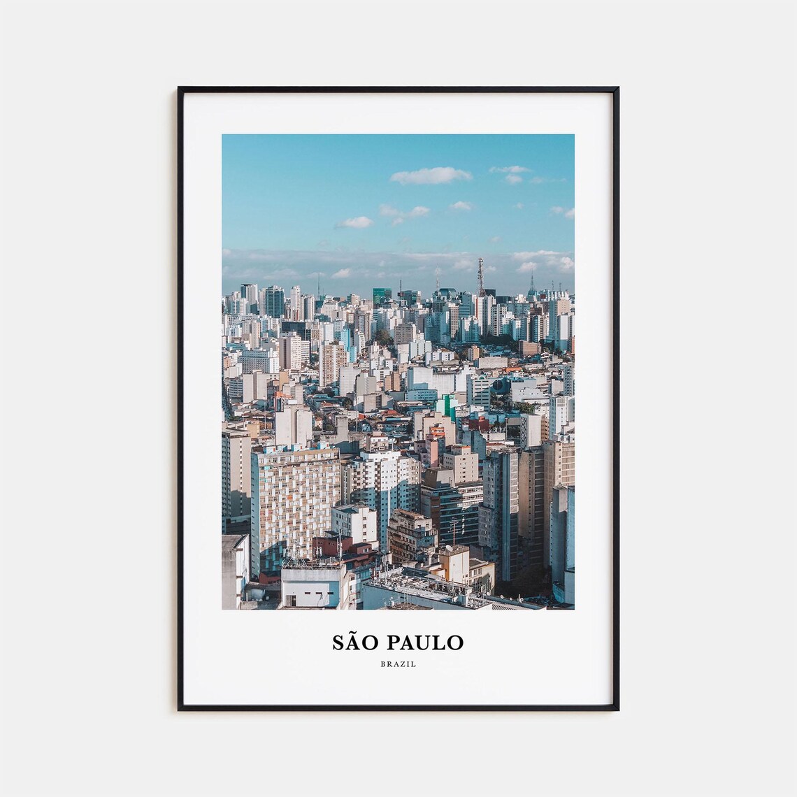 Sao Paulo Brazil Sprawling Skyline Cityscape Towers Photo Poster