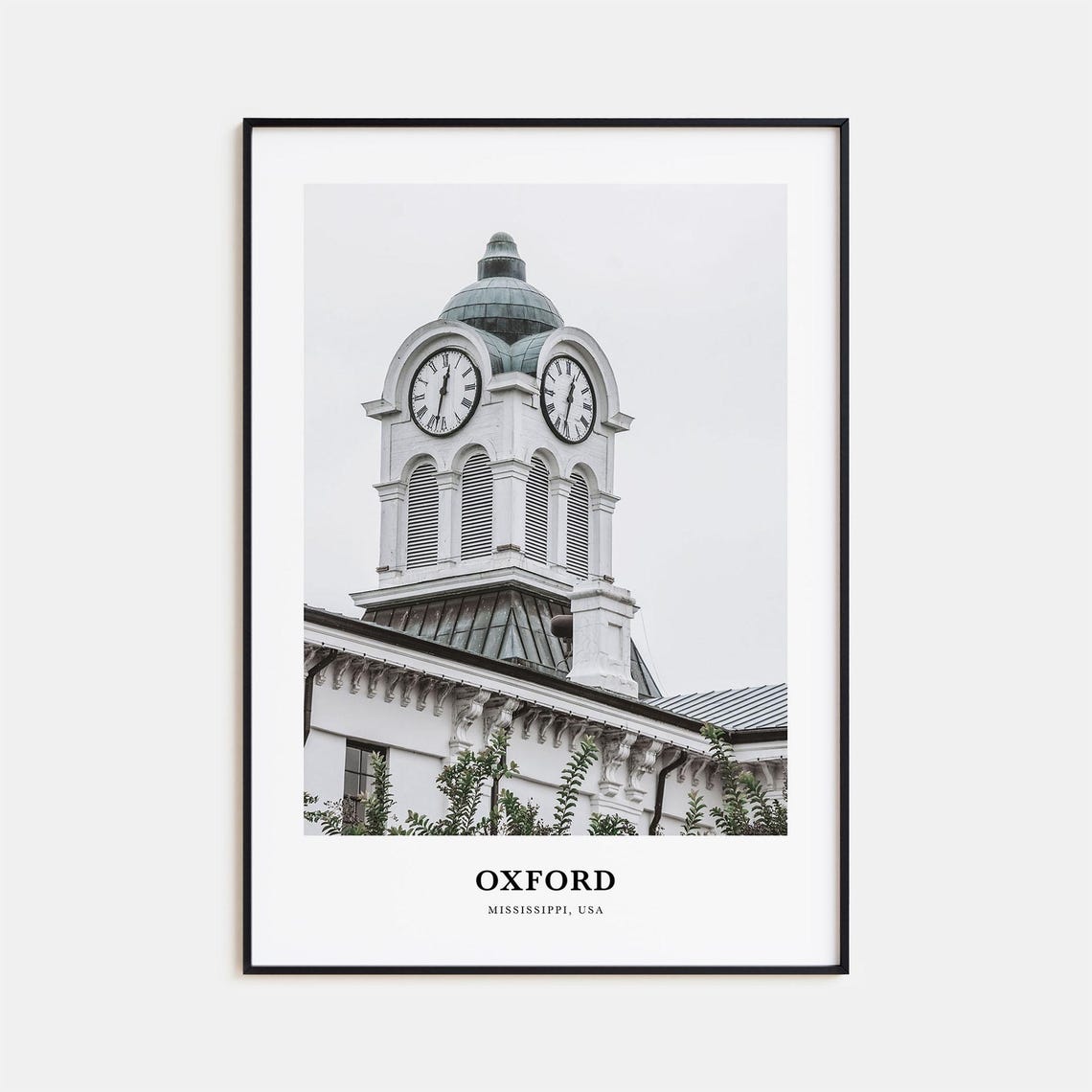 Oxford Mississippi Historic Clock Tower Cupola Photography Poster