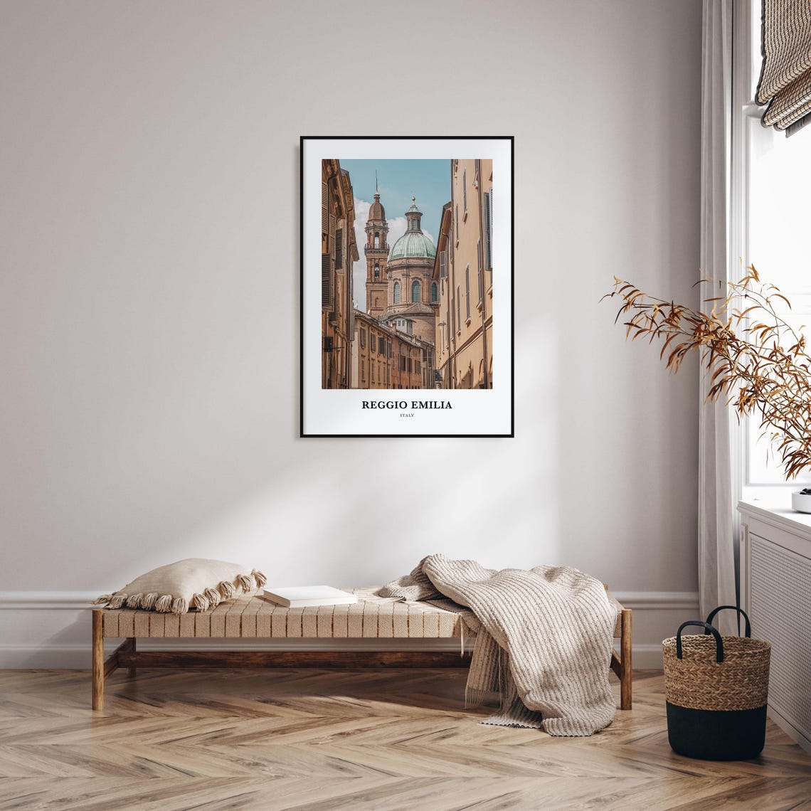 Reggio Emilia Italy Cathedral Dome Old Street Photo Travel Poster - Image 3