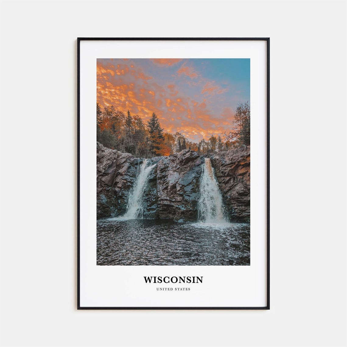 Wisconsin Print No 2 Wisconsin Photo Poster Wisconsin Travel Wall Art Wisconsin Map Wisconsin Photography Wisconsin United States