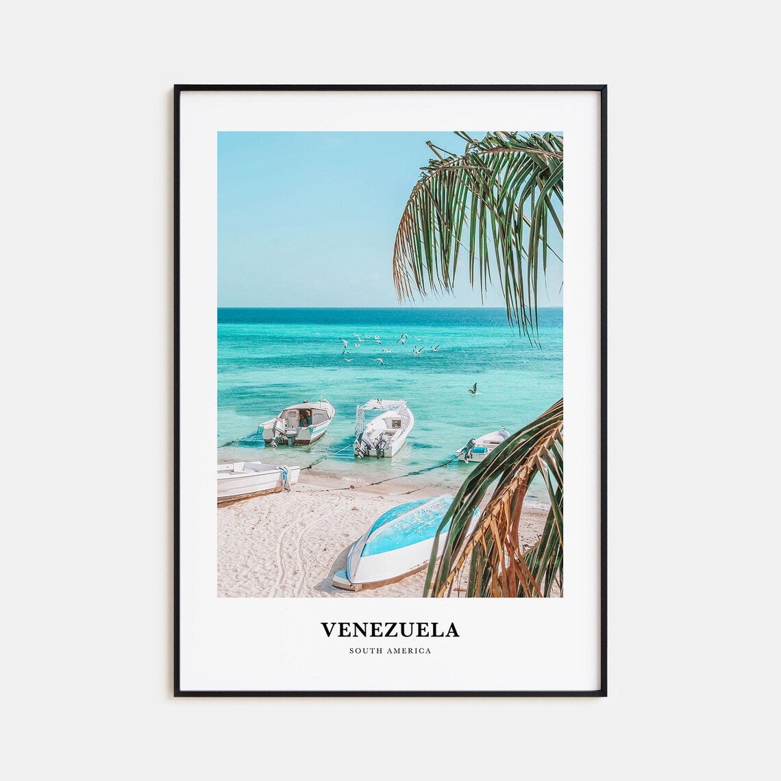 Venezuela Travel Poster, South America Map Art