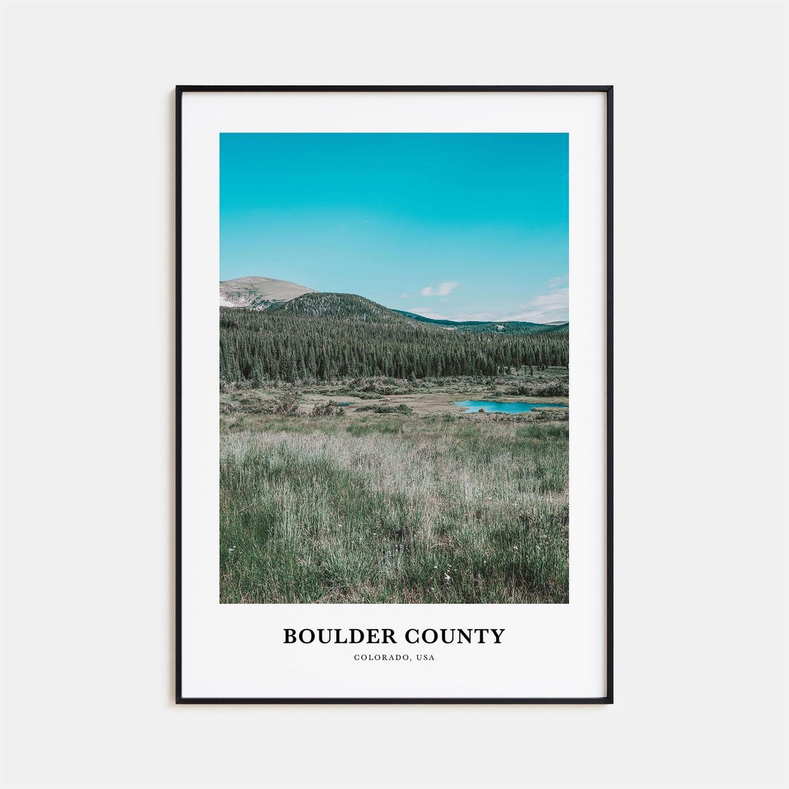 Boulder County Colorado Alpine Meadow Mountain Lake Photo Poster