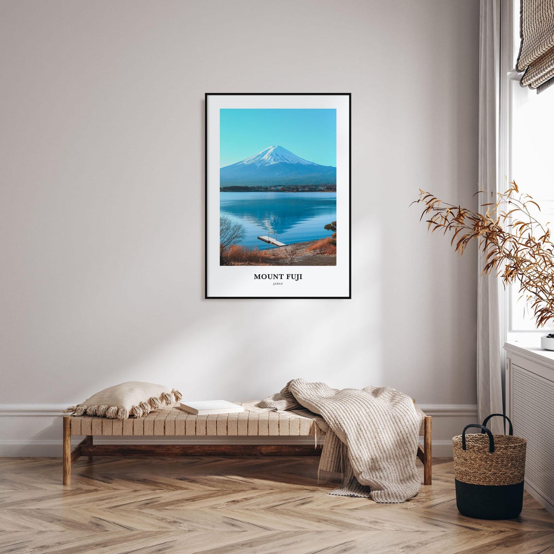 Mount Fuji Japan Snow Capped Peak Mirror Lake Reflection Poster - Image 3