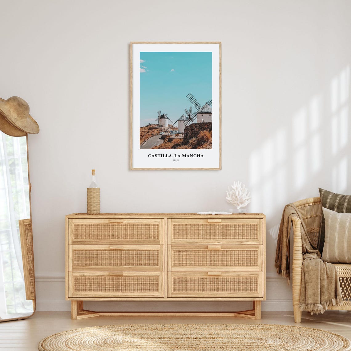 Castilla La Mancha Spain Windmills Photo Don Quixote Wall Poster - Image 2