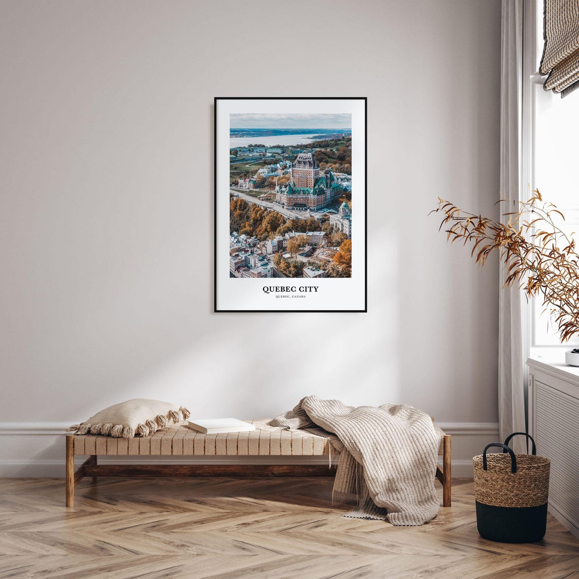 Quebec City Canada Chateau Frontenac Autumn Aerial View Poster - Image 3
