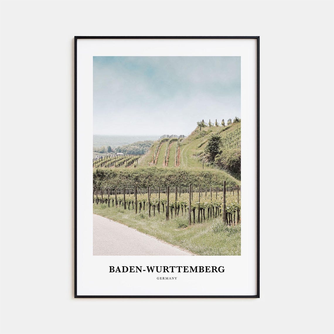 Baden Wurttemberg Germany Vineyard Hills Country Road Poster