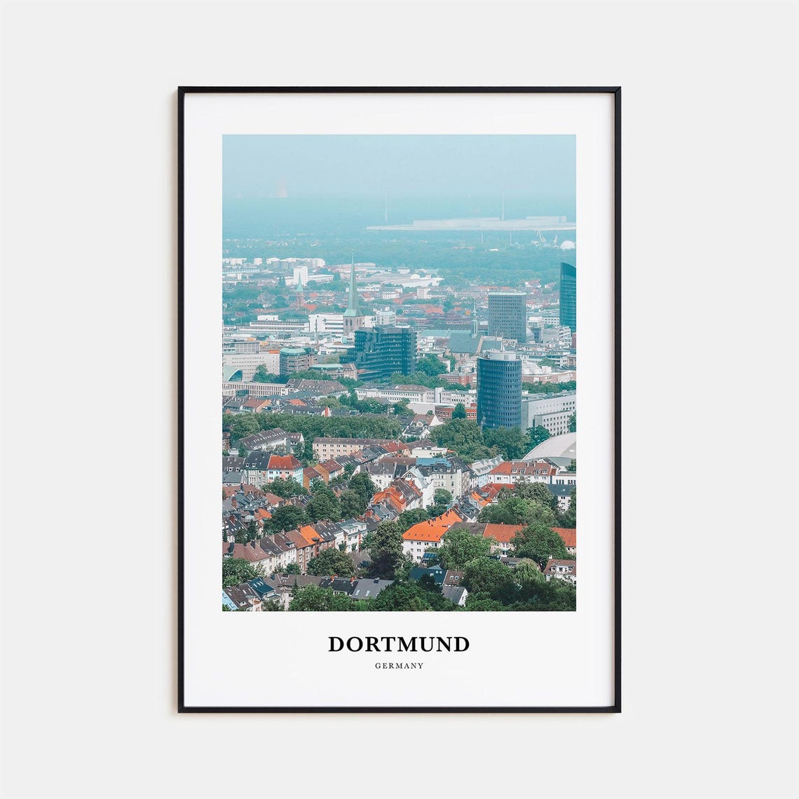 Dortmund Germany City Skyline Minimalist Urban Travel Poster