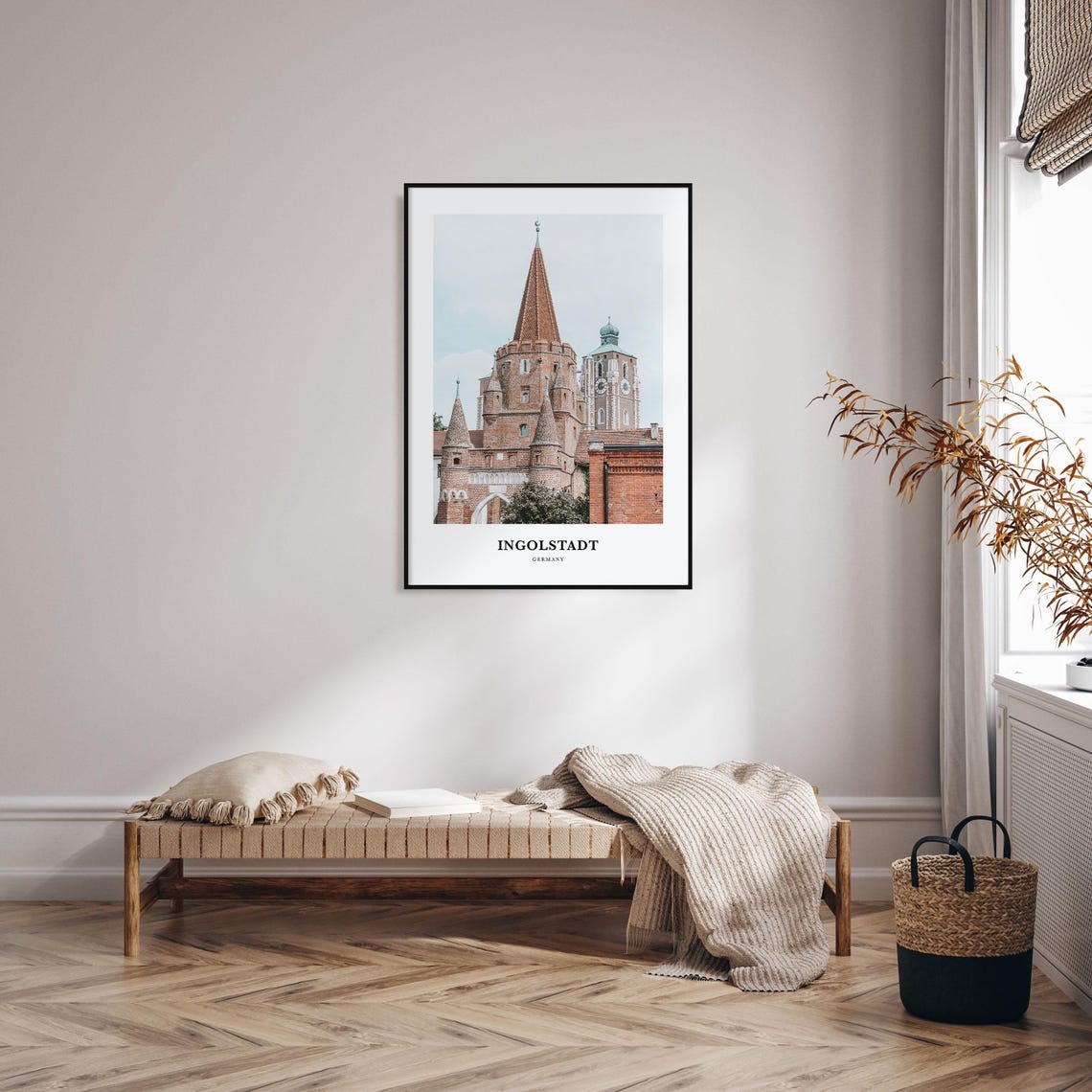Ingolstadt Germany Medieval Brick Gate Church Tower Photo Poster - Image 3