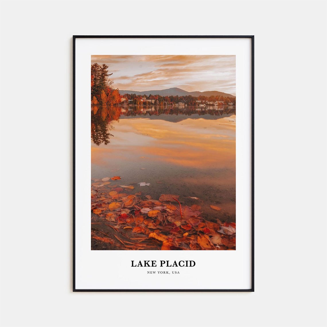 Lake Placid Print Lake Placid Photo Poster Lake Placid Travel Wall Art Lake Placid Map Print Lake Placid Photography New York Usa