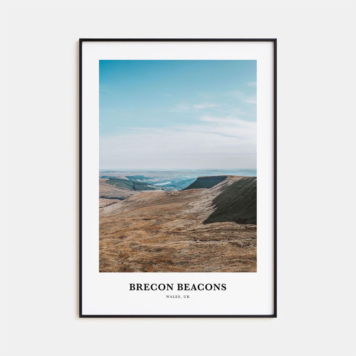 Wild Mountain Ridge View in the Brecon Beacons Wales UK Poster