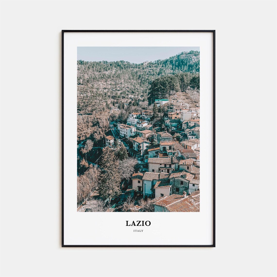Lazio Italy Charming Hill Town Terracotta Roofs Photo Poster