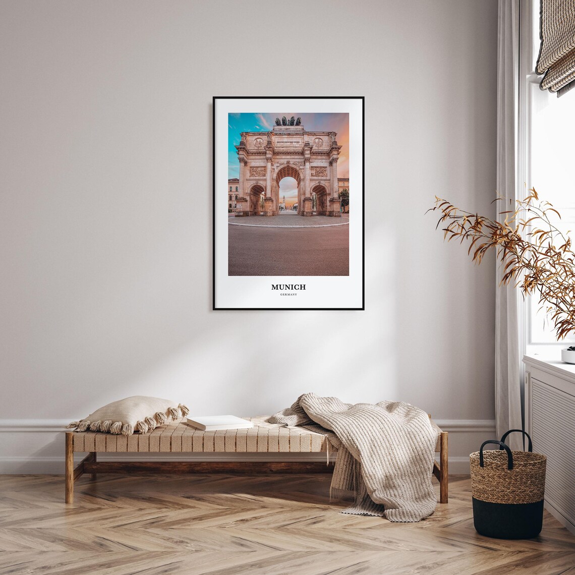 Munich Siegestor Triumphal Arch Golden Sunset Photo Travel Poster - Image 3