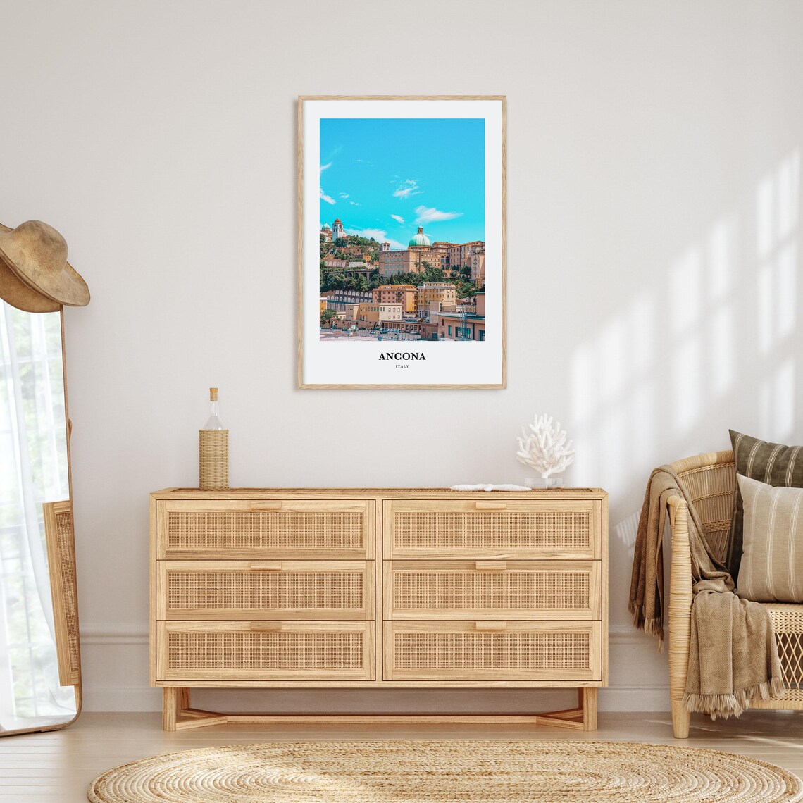 Ancona Italy Hilltop Town Dome Cathedral Turquoise Sky Poster - Image 2