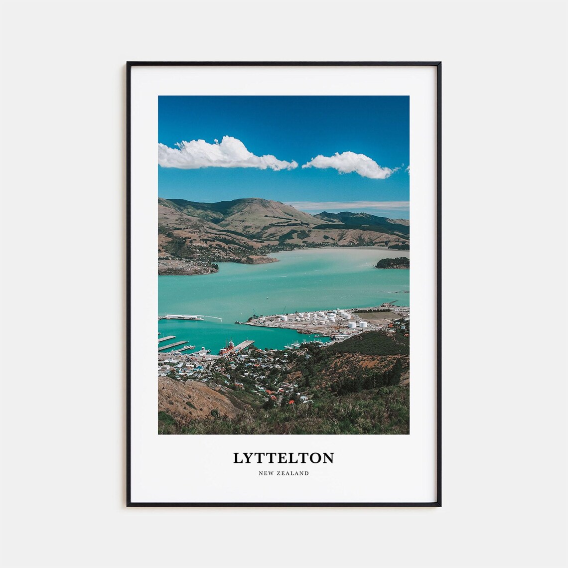 Lyttelton Print Lyttelton Photo Poster Lyttelton Travel Wall Art Lyttelton Map Print Lyttelton Photography Print New Zealand