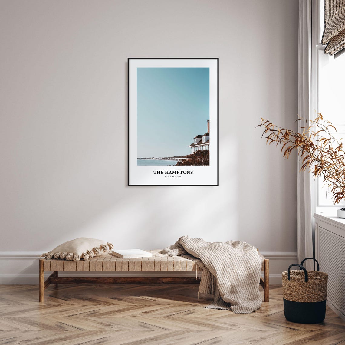 The Hamptons New York Coastal House Over the Ocean Photo Poster - Image 3