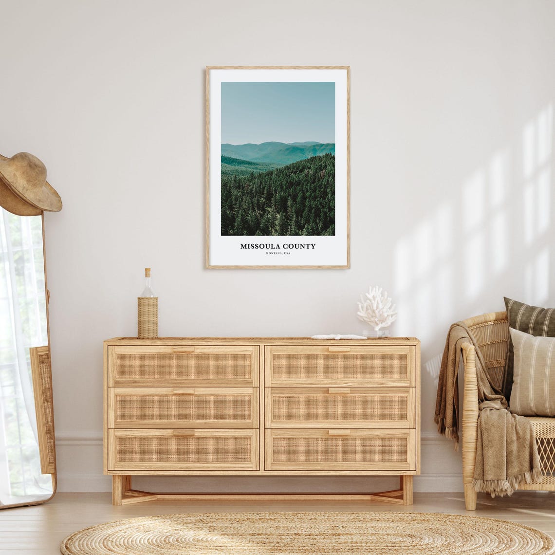 Missoula County Print Missoula County Photo Poster Missoula County Travel Wall Art Missoula County Map Print Missoula Montana Usa - Image 2