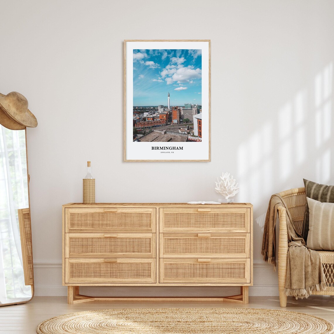 Birmingham England UK City Skyline Tower Minimalist Travel Poster - Image 2