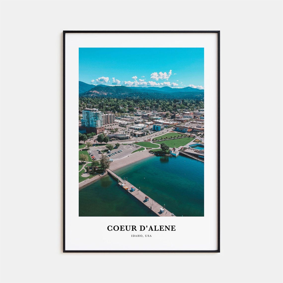 Coeur Dalene Print Coeur Dalene Photo Poster Coeur Dalene Travel Wall Art Coeur Dalene Map Coeur Dalene Photography Idaho Usa