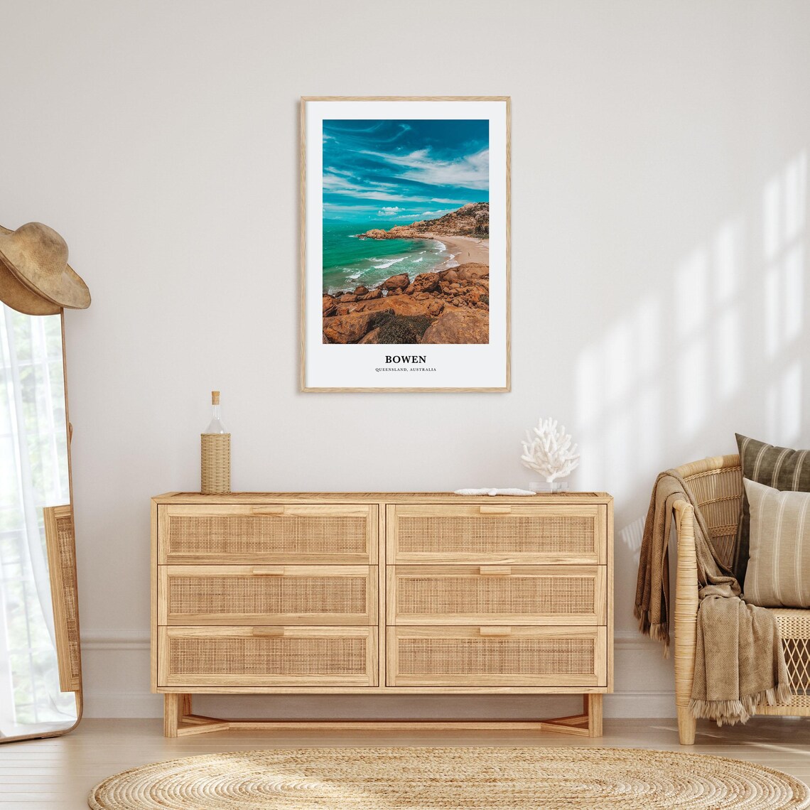 Bowen Queensland Australia Rocky Coast Turquoise Sea Photo Poster - Image 2