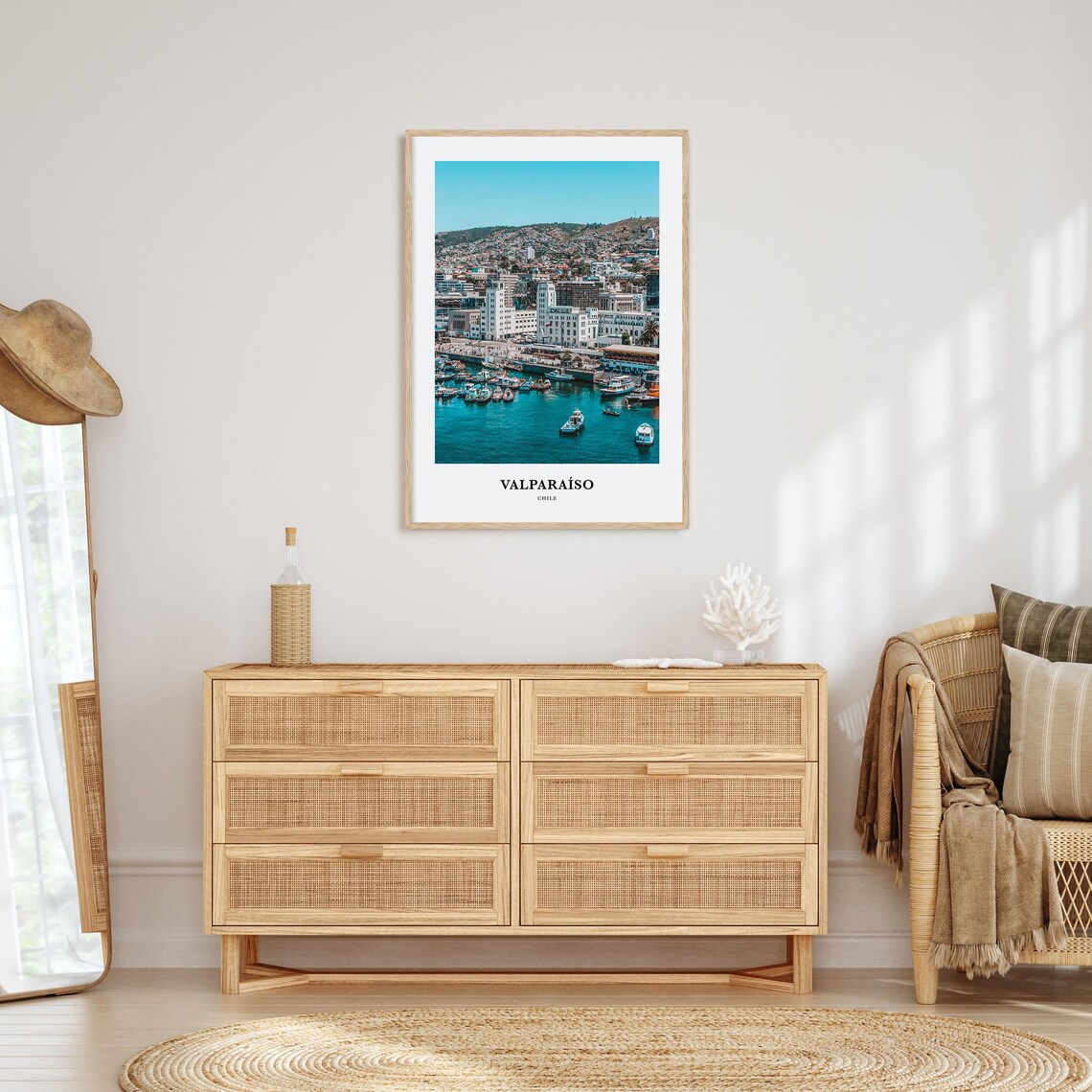 Valparaiso Chile Harbor Boats Hillside City Photography Travel Poster - Image 2