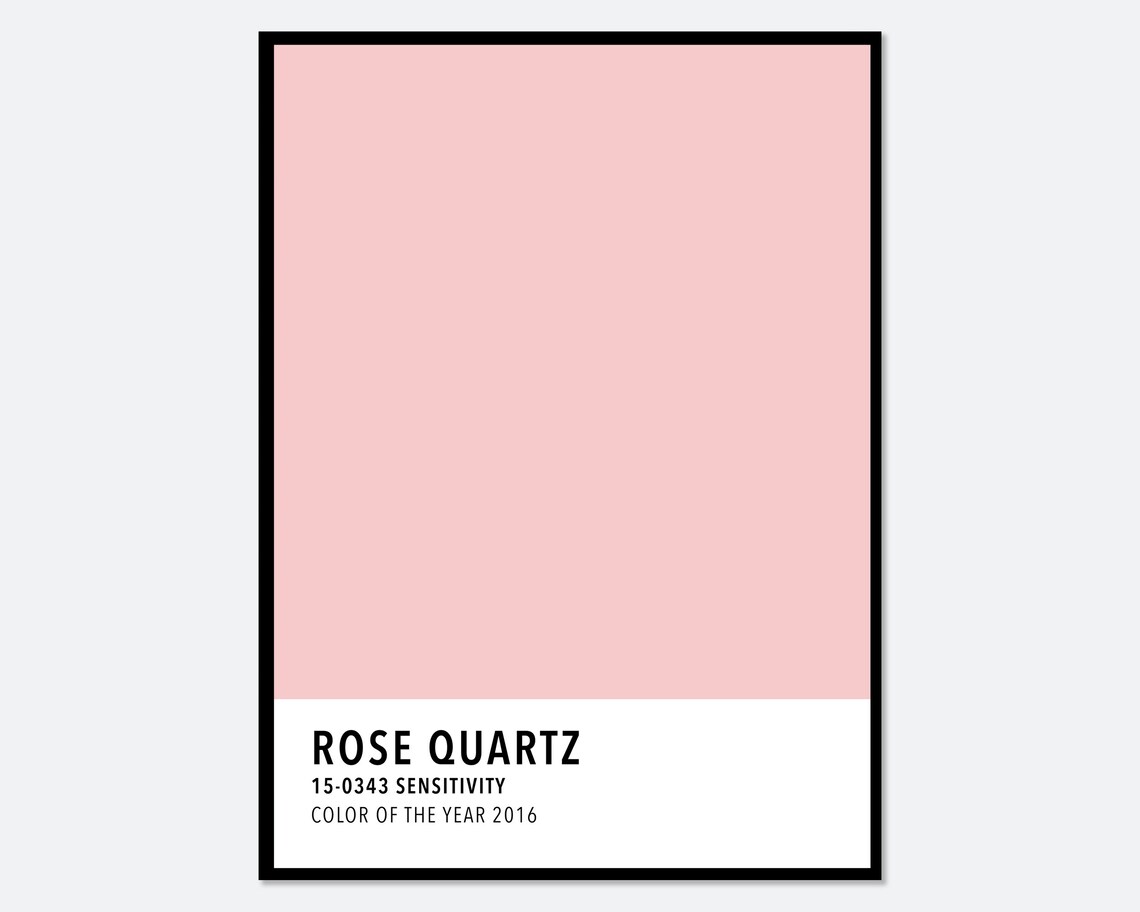 Rose Quartz Pastel Pink Color Card 2016 Color of the Year Poster