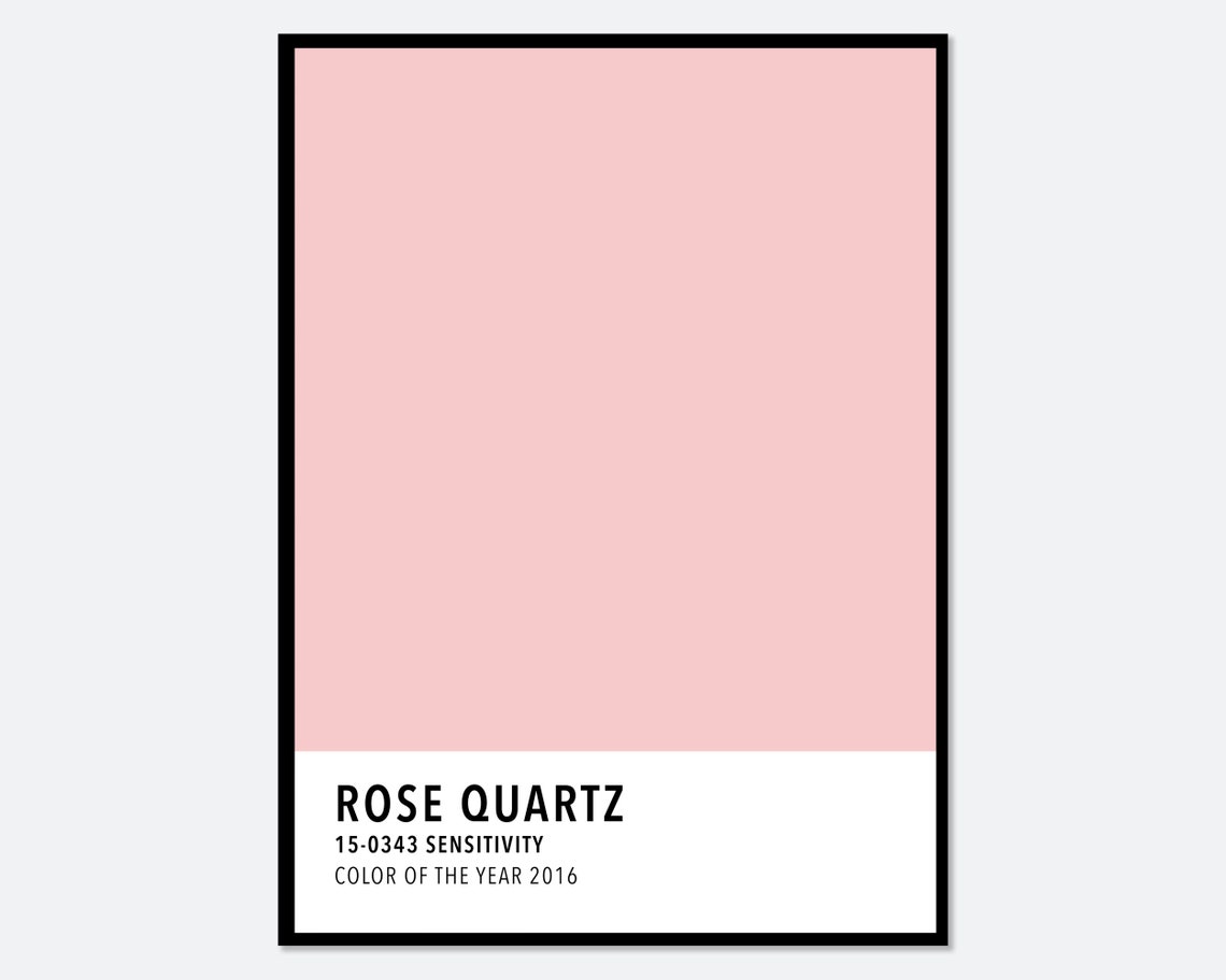Rose Quartz Poster Pastel Pink Color Card Art Print Color Palette Print Color Block Print Color Of The Year 2016 Colorful Art Cc22