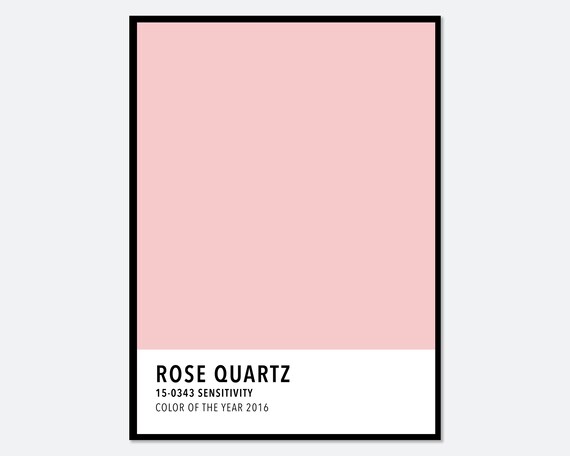 Rose Quartz Pastel Pink Color Card 2016 Color of the Year Poster