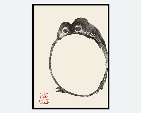 Japanese Frog by Matsumoto Hoji, Art Print