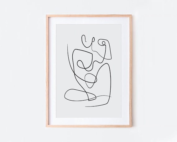 One Line Body Figure Minimalist Line Art Poster