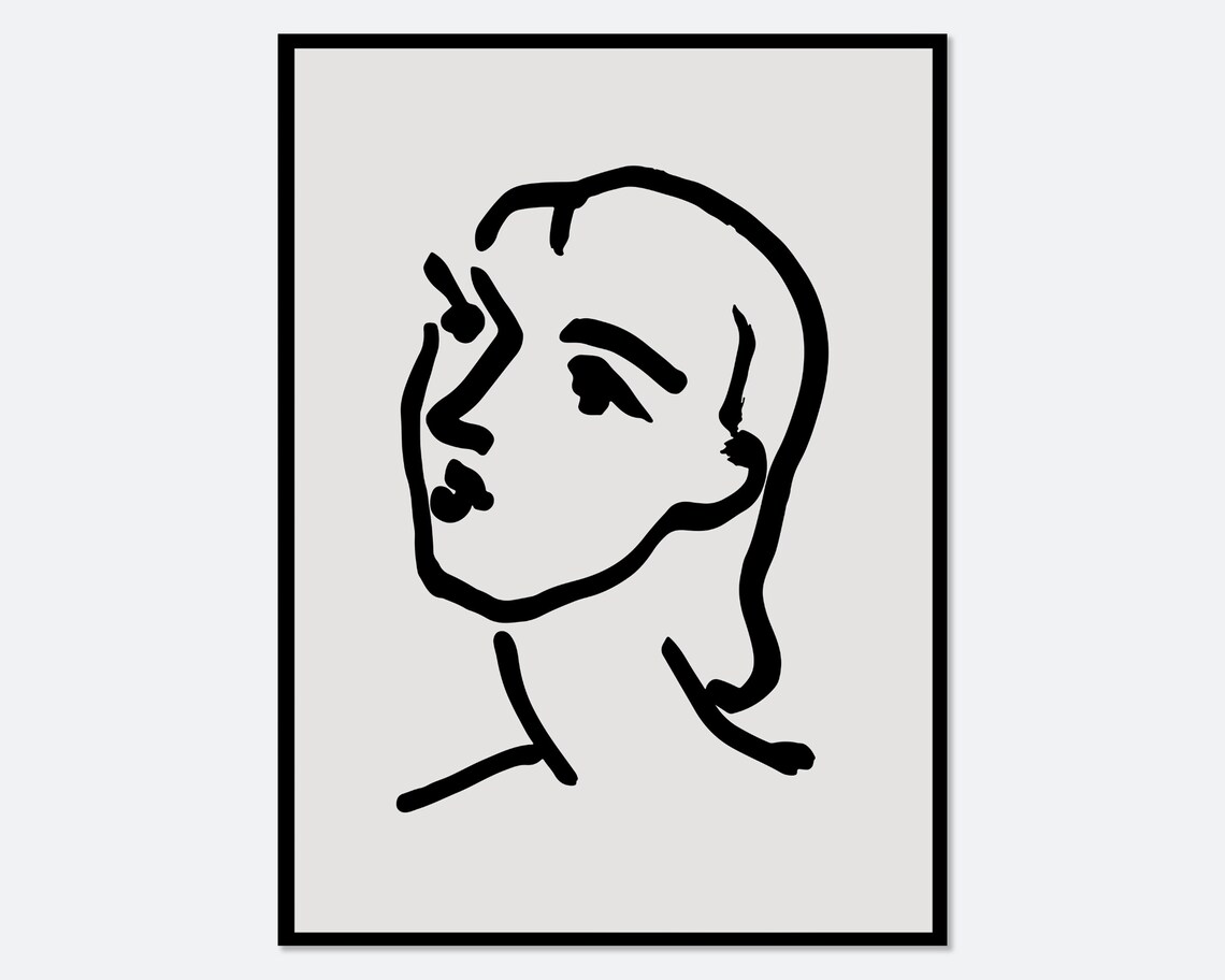 Matisse Woman One Line Art Vintage Poster Print