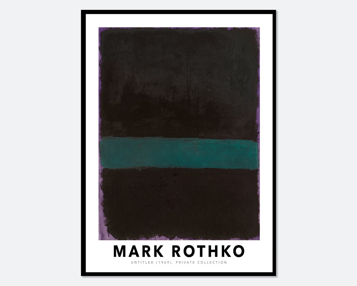 Mark Rothko Untitled 1969 Black Green Purple Color Field Poster