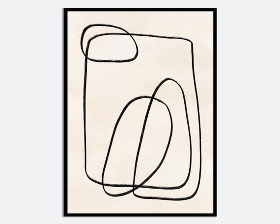 Minimalist Paint Strokes Abstract Art Print