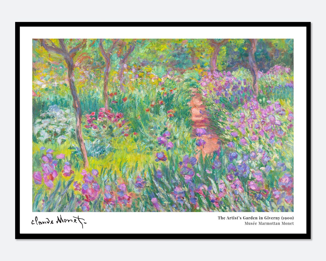 Monet's Garden in Giverny Vintage Art Print