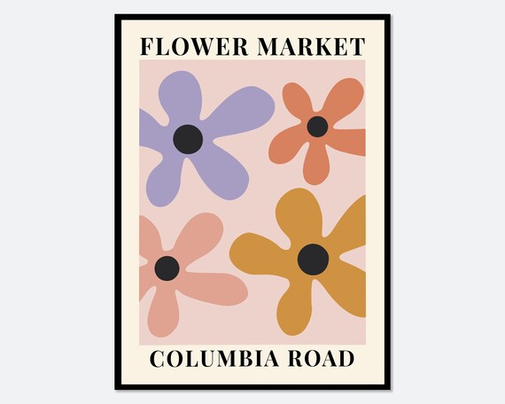 Flower Market Columbia, Spring Botanical Art Print
