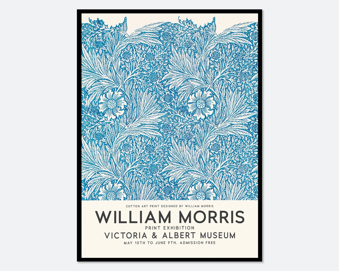 William Morris Marigold 1875 Vintage Poster Print