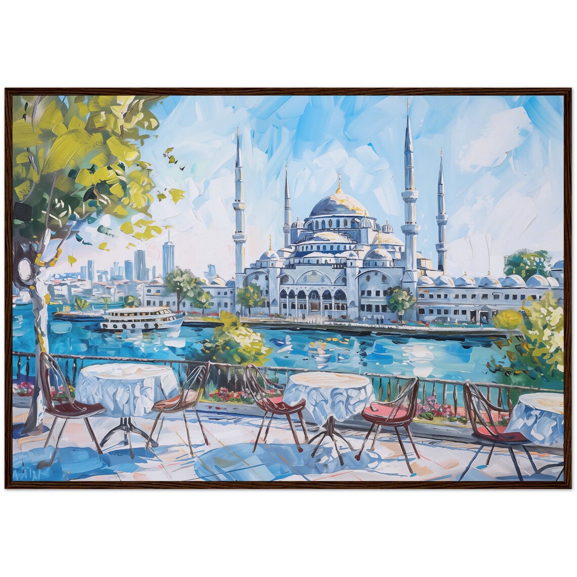Istanbul Painting, Turkey Art Print, Blue Mosque