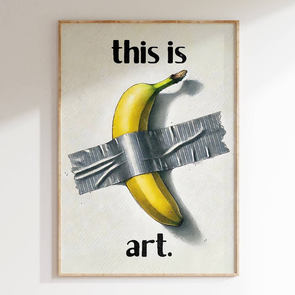 Modern Banana Art Print, Funny Kitchen Wall Decor