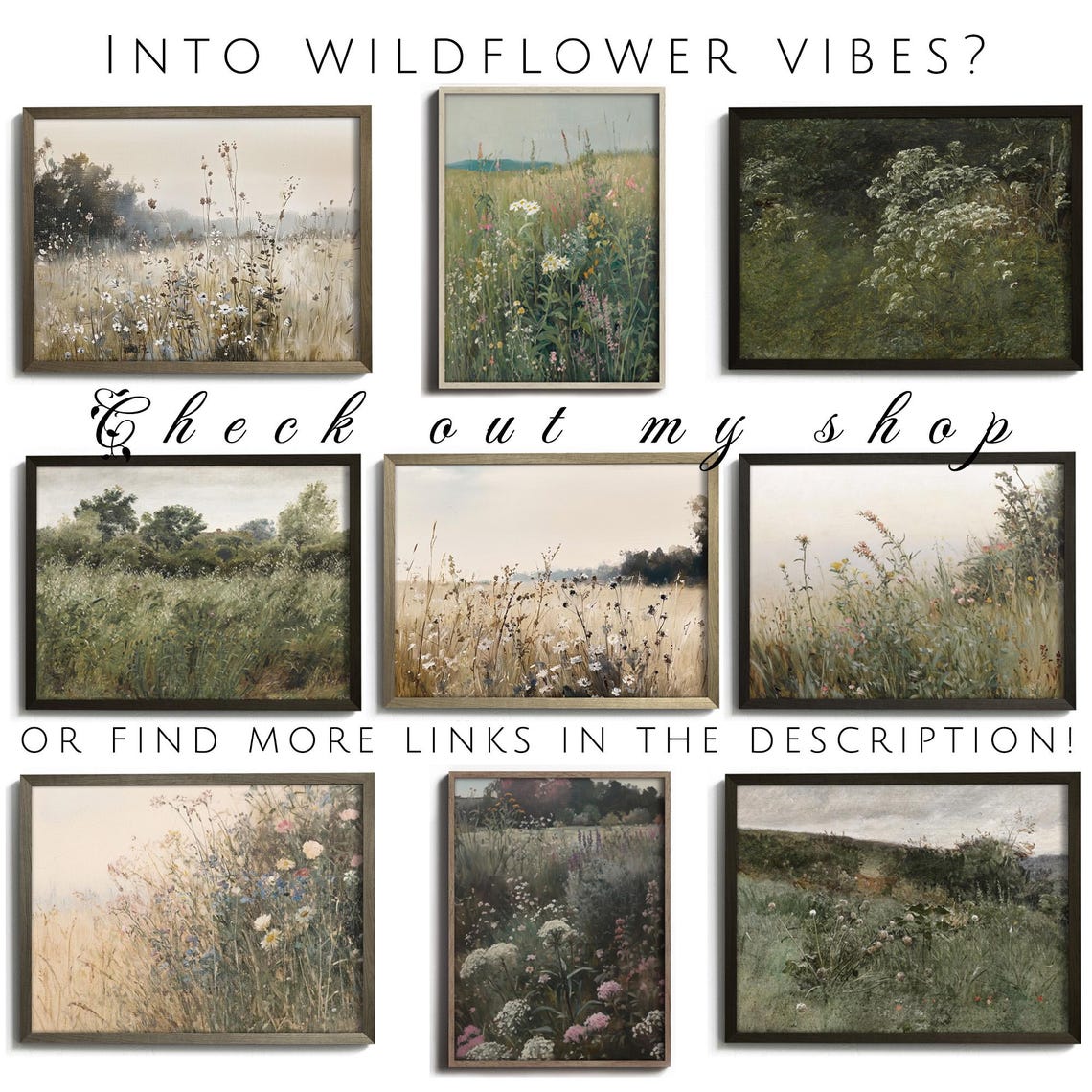White Poppies Blooming in a Rustic Garden Vintage Floral Art Print - Image 2