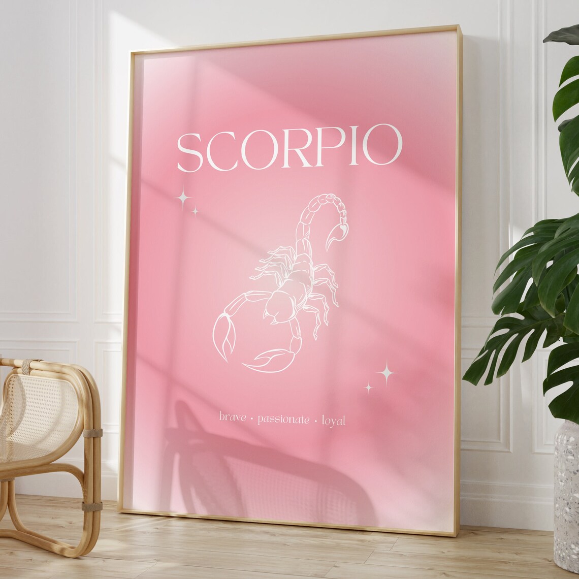Scorpio Zodiac Poster Print, Astrology Wall Art