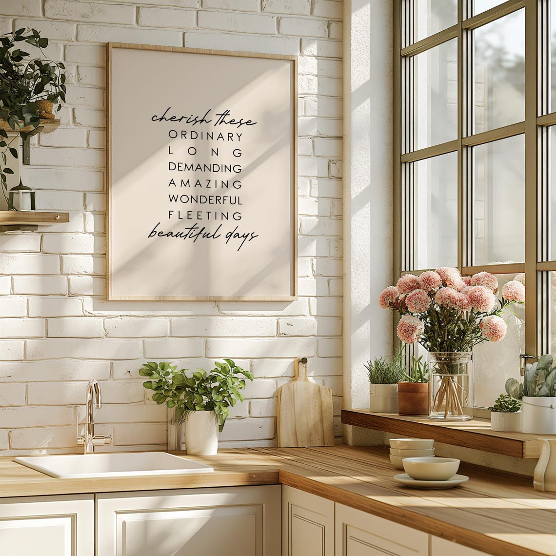 Cherish These Ordinary Long Demanding Beautiful Days Quote Poster - Image 2