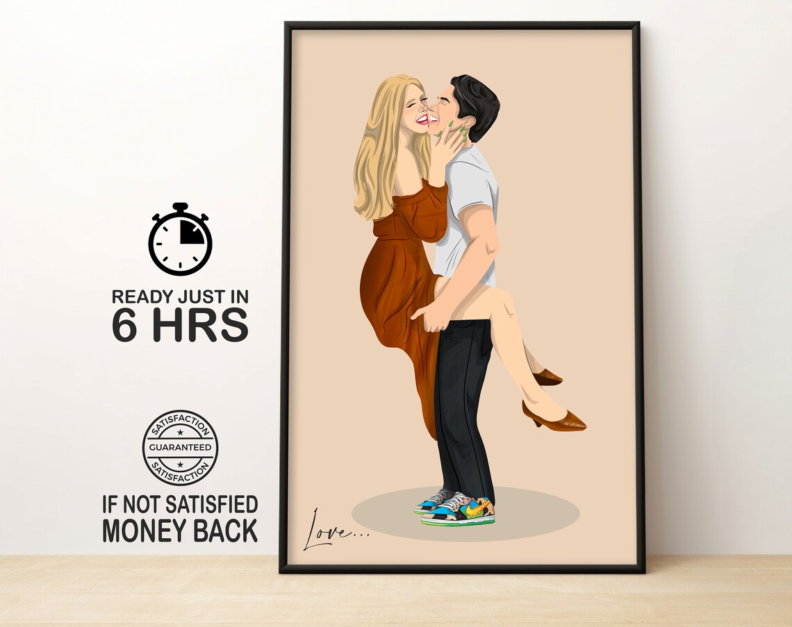 Custom Minimalist Portrait, Faceless Illustration