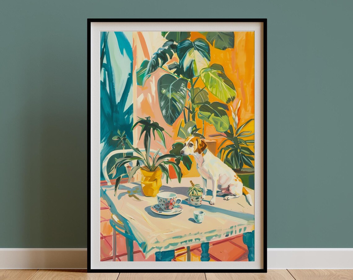 Retro Jack Russell Print, Vintage Kitchen Poster