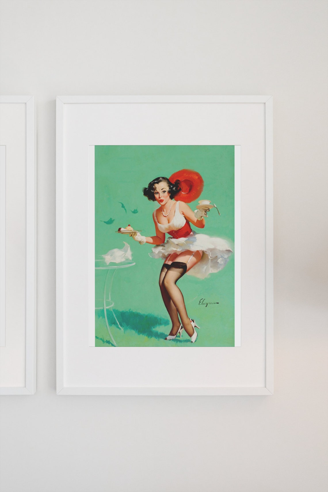 Gil Elvgren Fresh Breeze Windy Day Waitress Retro Pinup Poster - Image 3
