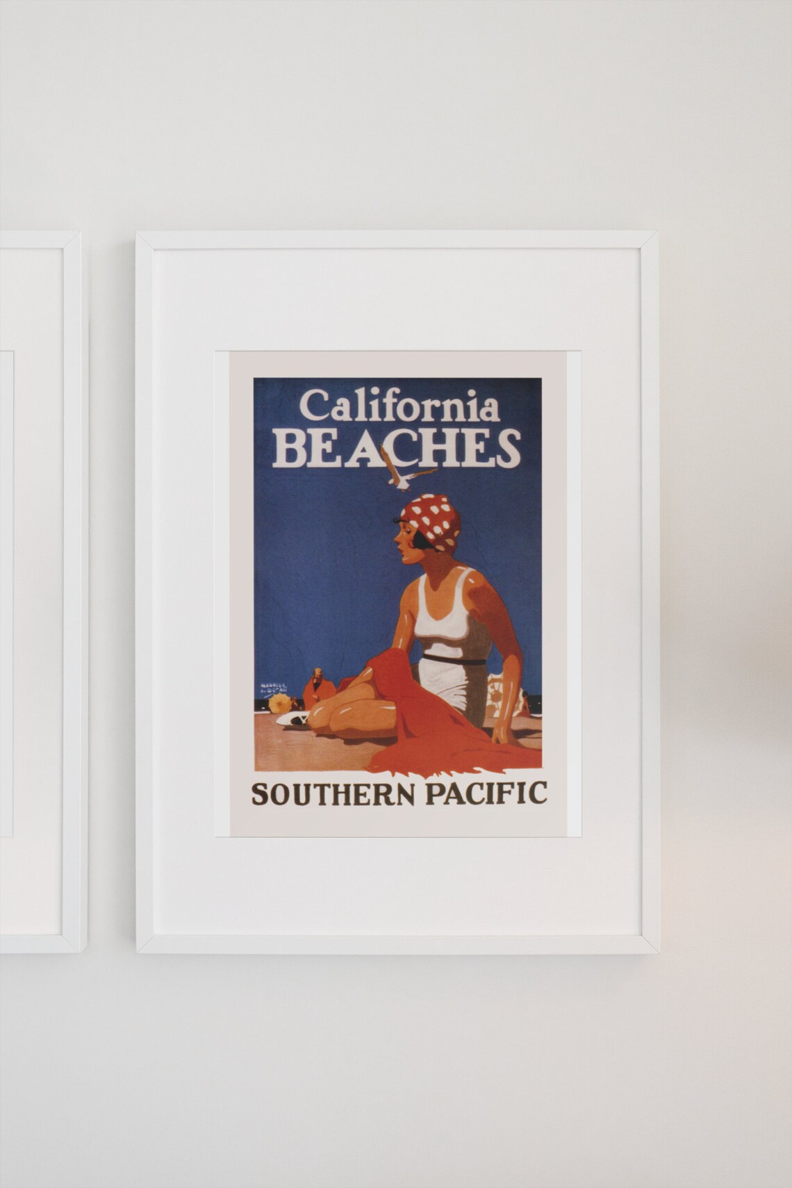 1920s California Beaches Vintage Travel Poster Art Print - Image 3