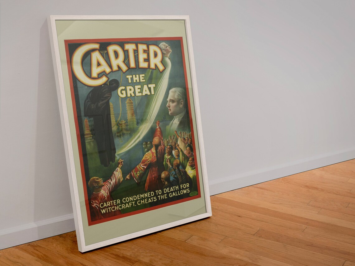 Carter The Great Condemned For Witchcraft Vintage Magic Poster - Image 4