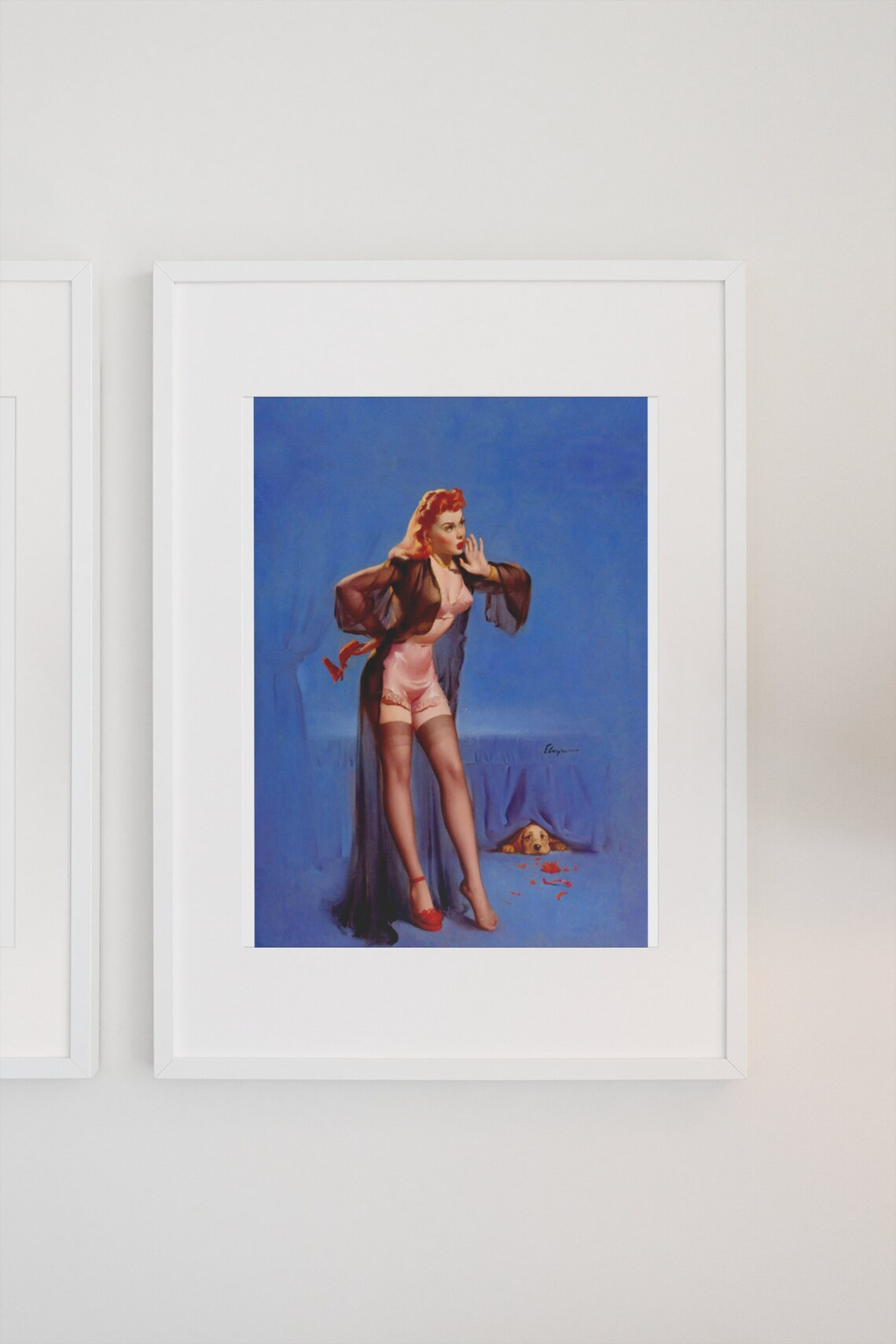 Gil Elvgren Doggone Vintage Cocker Spaniel Pin Up Girl Poster - Image 3